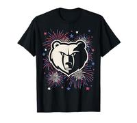 NBA Memphis Grizzlies 4th of July Team Logo and Fireworks Camiseta
