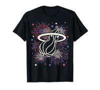 NBA Miami Heat 4th of July Team Logo and Fireworks Camiseta