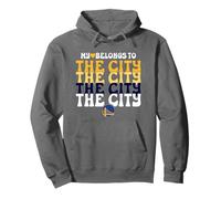 NBA My Heart Belongs To The City Warriors Logo Stack Sudadera con Capucha