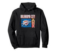 NBA - Oklahoma City Thunder Scribble Square Negro Sudadera con Capucha