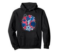NBA Philadelphia 76ers Psychedelic Basketball Collage Sudadera con Capucha