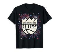 NBA Sacramento Kings 4th of July Team Logo and Fireworks Camiseta