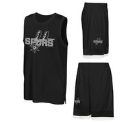 NBA San Antonio Spurs - Conjunto de Camiseta sin Mangas y pantalón Corto Negro