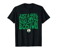 NBA Solo una Chica Que ama el Logotipo Ondulado de los Boston Celtics Camiseta