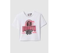 NBA, T-shirt In Cotone Elasticizzato Bianca Da Bambina Boxy Fit Brooklyn, Niña, Blanco óptico, Talla: 7-8