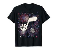 NBA Utah Jazz 4th of July Team Logo and Fireworks Camiseta