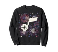 NBA Utah Jazz 4th of July Team Logo and Fireworks Sudadera