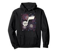 NBA Utah Jazz 4th of July Team Logo and Fireworks Sudadera con Capucha