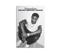NBA Youngboy - Portada de álbum con impresión en blanco y negro firmada limitada, portada de álbum de música, pop hip hop, rap, cantante, estrella, póster de música, lienzo estético, arte de pared
