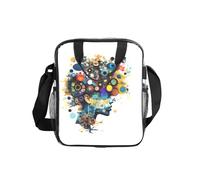 NBAGHPQ Bolsa de almuerzo aislada con impresión de cerebro de inteligencia artificial, gran capacidad, almacenamiento de alimentos para oficina, viajes, picnic