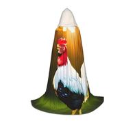 NBAGHPQ Capa con capucha de carnaval con estampado de gallo Shine para cosplay, festivales, eventos al aire libre, ropa de moda
