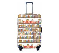 NBAGHPQ Divertida colección de estantes para libros y escalera, protección elástica de doble cara, funda universal para maleta, protector único de equipaje, Black, XL