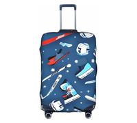 NBAGHPQ Funda para maleta con estampado de hockey sobre hielo, universal, elegante, elástica, lavable, antiarañazos, protector de equipaje, White, L