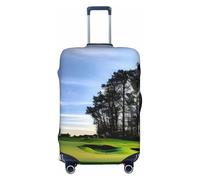 NBAGHPQ Funda universal para maleta, protección elástica de doble cara, diseño de campo de golf y árbol, protector de equipaje único, Black, L