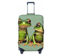 NBAGHPQ Funny Green Frogs 1 - Funda protectora elástica de doble cara para maleta, universal, protector de equipaje único, Black, XL