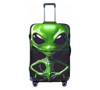 NBAGHPQ Green Alien Print - Funda universal para maleta, elástica, lavable, antiarañazos, protector de equipaje, White, XL