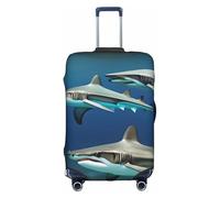 NBAGHPQ Hammerhead Sharks - Funda universal para maleta, elástica, lavable, antiarañazos, con estampado de tiburones, White, XL