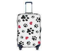 NBAGHPQ Love Cat Paw Heart Puppy Foot Print Universal Elegante Funda para maleta, elástica, lavable, antiarañazos, protector de equipaje, White, S