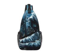 NBAGHPQ Mochila cruzada con estampado de ataque de hacker para hombres y mujeres, para viajes, uso diario, a la moda