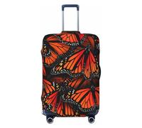 NBAGHPQ Monarch Butterflies - Funda protectora elástica de doble cara para maleta, universal, protector de equipaje único, Black, M