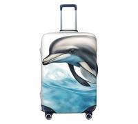 NBAGHPQ Ocean Dolphin Looking at You Print - Funda universal de doble cara para maleta, protector de equipaje único, Black, M