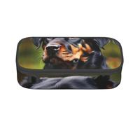 NBAGHPQ Rottweiler - Estuche grande de almacenamiento para lápices, organizador de papelería, para adolescentes, estudiantes y adultos