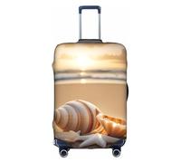 NBAGHPQ Seashell Landscape On The Beach - Funda universal para maleta, elegante, elástica, lavable, antiarañazos, protector de equipaje, White, L