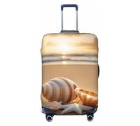NBAGHPQ Seashell Landscape On The Beach - Funda universal para maleta, protección elástica de doble cara, protector de equipaje único, Black, L