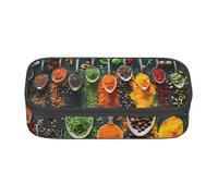 NBAGHPQ Spices - Estuche grande de almacenamiento para lápices, organizador de papelería, adolescentes, estudiantes y adultos
