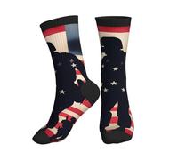 NBAGHPQ US Military Soldiers - Calcetines deportivos con estampado patriótico del Día de los Caídos, ligeros, atléticos, transpirables, para correr, equipo de fitness, 3 Negro, Altoa única