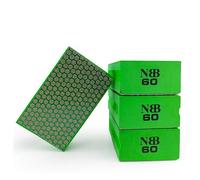 NBB Almohadilla diamantada para lijar y pulir a Mano con Diamante galvanizado para Piedra, mármol, Granito, cerámica, azulejo, Vidrio, con Almohadilla de Esponja Flexible, Forma Hexagonal(1, 60#H)