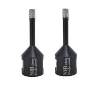 NBB Broca de diamante con M14, corona diamante para taladrar en seco y en húmedo profesionalmente en porcelana dura, cerámica, baldosas, granito, mármol, azulejo, para Amoladora Angular (6mm x2pcs)