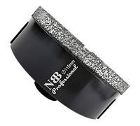 NBB Broca de diamante con M14, corona diamante para taladrar en seco y en húmedo profesionalmente en porcelana dura, cerámica, baldosas, granito, mármol, azulejo, para Amoladora Angular (115mm)