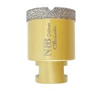 NBB Broca de diamante con M14, corona diamante para taladrar en seco y en húmedo profesionalmente en porcelana dura, cerámica, baldosas, granito, mármol, azulejo, para Amoladora Angular (1, 45mm)