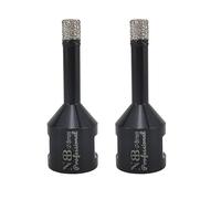 NBB Broca de diamante con M14, corona diamante para taladrar en seco y en húmedo profesionalmente en porcelana dura, cerámica, baldosas, granito, mármol, azulejo, para Amoladora Angular (8mm x2pcs)