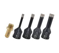 NBB Broca de diamante con M14, corona diamante para taladrar en seco y en húmedo profesionalmente en porcelana,cerámica,baldosas,granito,mármol,azulejo,para Amoladora Angular (6/8/10/12mm + Adaptador)