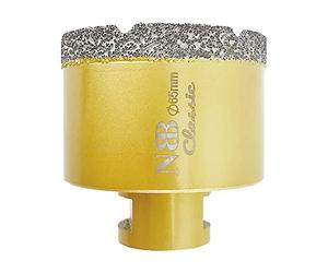 NBB Broca de diamante con M14, corona diamante para taladrar en seco y en húmedo profesionalmente en porcelana dura, cerámica, baldosas, granito, mármol, azulejo, para Amoladora Angular (1, 65mm)