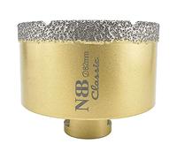 NBB Broca de diamante con M14, tipo dorado clásico, corona diamante para taladrar en seco y en húmedo en porcelana dura, cerámica, baldosas, granito, mármol, azulejo, para Amoladora Angular (1, 82mm)