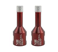 NBB Broca de diamante fresa diamantada con M14, corona diamante para taladrar en seco y húmedo en porcelana dura cerámica baldosa granito mármol azulejo para Amoladora Angular (2pcs, 10mm)
