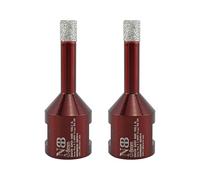 NBB Broca de diamante fresa diamantada con M14, corona diamante para taladrar en seco y húmedo en porcelana dura cerámica baldosa granito mármol azulejo para Amoladora Angular (2pcs, 8mm)