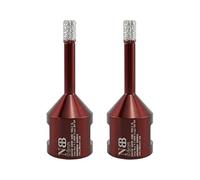 NBB Broca de diamante fresa diamantada con M14, corona diamante para taladrar en seco y húmedo en porcelana dura cerámica baldosa granito mármol azulejo para Amoladora Angular (2pcs, 6mm)