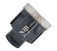 NBB Broca de diamante soldada al vacío con M14, para taladrar en seco y en húmedo profesionalmente en porcelana dura, cerámica, baldosas, granito, mármol, rápida, para Amoladora Angular (Dia.50mm)
