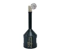 NBB Broca de diamante soldada al vacío con M14, para taladrar en seco y en húmedo profesionalmente en porcelana dura, cerámica, baldosas, granito, mármol, rápida, para Amoladora Angular (Dia.6mm)