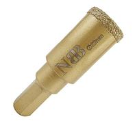 NBB Brocas de diamante con vástago hexagonal 12.5mm, corona diamante para taladrar en seco en porcelana,cerámica,baldosas,granito,azulejo, meyor en húmedo, para perforadora de pistola y banco(1,22mm)