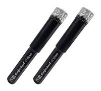 NBB Brocas de diamante con vástago hexagonal,corona diamante para taladrar en seco en porcelana, cerámica, baldosas, granito, azulejo, meyor en húmedo, en taladros de cable o sin cable (2, 12mm)