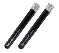 NBB Brocas de diamante con vástago hexagonal,corona diamante para taladrar en seco en porcelana, cerámica, baldosas, granito, azulejo, meyor en húmedo, en taladros de cable o sin cable (2, 10mm)