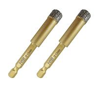 NBB Brocas de diamante con vástago hexagonal E6.3mm, corona diamante para taladrar en seco en porcelana, cerámica, baldosas, granito, azulejo, meyor en húmedo (2, 12mm)