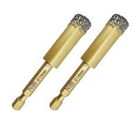 NBB Brocas de diamante con vástago hexagonal E6.3mm, corona diamante para taladrar en seco en porcelana, cerámica, baldosas, granito, azulejo, meyor en húmedo (2, 14mm)