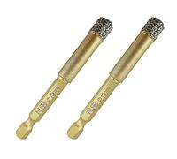 NBB Brocas de diamante con vástago hexagonal E6.3mm, corona diamante para taladrar en seco en porcelana, cerámica, baldosas, granito, azulejo, meyor en húmedo (2, 10mm)