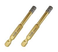 NBB Brocas de diamante con vástago hexagonal E6.3mm, corona diamante para taladrar en seco en porcelana, cerámica, baldosas, granito, azulejo, meyor en húmedo (2, 6mm)